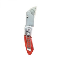 Cuchillo de utilidad plegable profesional, herramienta de seguridad con mango de aluminio, cortador de tubos de electricista, con 10 cuchillas 2024 - compra barato