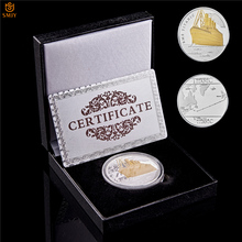 1912 titanic rms aniversário euro ouro cruzeiro olímpico prata chapeado moeda comemorativa valor com caixa de moedas de luxo 2024 - compre barato
