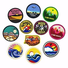 Fine Sea Sun Rise Scenery DIY Cloth Badges Mend Decorate Iron On Patch Clothes Apparel Sewing Decoration Applique Sew On Patches 2024 - buy cheap