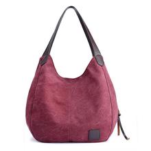 Fashion Messenger Bag Women Shoulder Bags Vintage Canvas Hobo Crossbody bags Female Tote Large Shopping Handbags 2024 - buy cheap