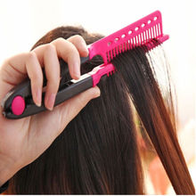 DIY Salon Hairdress Styling Hair Straightener V Comb Nice Brazilian Keratin Hairdressing Straightening V Comb Sa 2024 - buy cheap