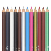Menow lápis de olho impermeável de 12 cores, maquiagem fácil de usar, delineador de olhos fosco, azul vermelho verde branco dourado marrom 2024 - compre barato