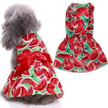 Puppy Clothing  Summer Watermelon Pattern Pet Dog Dress Skirt Dog Jumpsuit Wedding DressesPrincess Dress Puppy Clothes 2024 - buy cheap