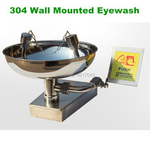 304 Stainless Steel Emergency Wall Mounted Eyewash Station Double mouth 2024 - buy cheap