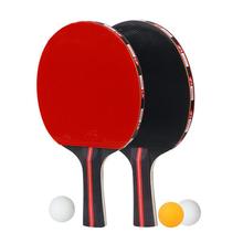 Conjunto de raquete de tênis de mesa para iniciantes, raquete bastão para treinamento de ping-pong (2 raquetes + 3 bolas) 2024 - compre barato