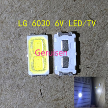 Cuentas LED de retroiluminación para TV LG SMD 500, 6V, 1W, color blanco frío, la mejor calidad, 6030 M 2024 - compra barato