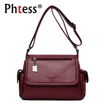 2019 Luxury Handbags Women Bags Designer Vintage Handbag Female Leather Shoulder Bag Bolsos Mujer Female Messenger Bag Retro 2024 - buy cheap