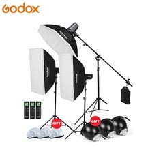 3x Godox Continuous Lighting SL-200W CRI93+ 16 Channels 5600K 200W LED Video Light Kit +120cm Octa Softbox +2.8m Stand +Boom Arm 2024 - buy cheap