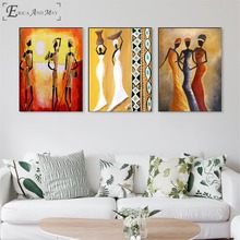 African Woman Canvas Printed Painting Wall Pictures Home Decor Posters And Prints Art For Living Room Decoration No Frame 2024 - buy cheap