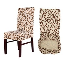 . Flower Printing Removable Chair Cover Big Elastic Slipcover Modern Kitchen Seat Case Stretch Chair Cover For Banquet 30 2024 - buy cheap