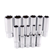 New 11 pcs 1/4 inch Drive Deep Socket Set CRV Hand Tool 6 Point Long Socket Hex Repair Tool 2024 - buy cheap