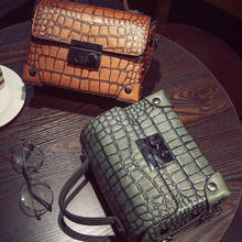 Женские сумки через плечо с крокодиловым узором, роскошные дизайнерские сумки известного бренда Bolsa Feminina, сумки на плечо, женские сумочки 2024 - купить недорого