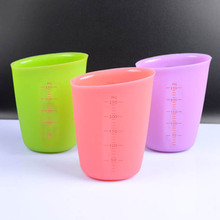 Double-scale Kitchen Measuring Tools Cooking Accessories Semi-permeable Measuring Cup 250ML Silicone Food Grade Visual 2024 - buy cheap