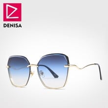 DENISA 2019 NEW UV400 Retro Big Sunglasses Women Brand Designer Oversized Polygon Frame Sun Glasses Shades For Women G25015 2024 - buy cheap