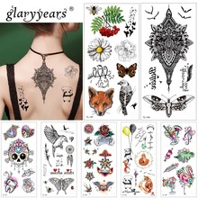 Временные тату-наклейки glaryyears, 1 шт., красивые искусственные татуировки с животными, водонепроницаемый маленький боди-арт для мужчин, женщин и мужчин, 25 моделей 2024 - купить недорого