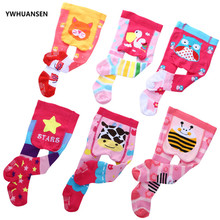 YWHUANSEN 0-12M Cotton Baby Girl's Tights Cute Animal Tights For Infant Girls Anti-slip Children Tights For Newborns Boys 2019 2024 - buy cheap