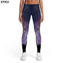 KYKU Brand Galaxy Leggings Women Space 3d Print Forest Ladies Nebula Sport Colorful Leggins Womens Leggings Pants Fitness 2024 - buy cheap