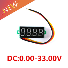 Digital amperímetro voltímetro 1 pc mini 0.36 polegada dc 0-33 v 4 bits display led vermelho painel voltímetro medidor de tensão testador 2024 - compre barato