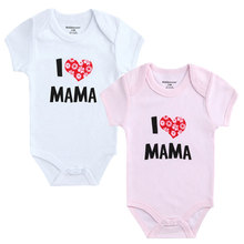 2pieces Newborn Male Baby Girl Baby Onesies Cotton I Love Mom And Dad Print Design Baby Clothes Short Sleeve Tights 2024 - buy cheap