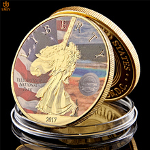 2017 estátua dos eua de isolamento banhado a ouro, token de desafio, valor moeda dos eua 2024 - compre barato