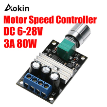 Dc 6-28 v 12 v 24 v 3a Pwm Interruptor de Controle Controlador de Velocidade Do Motor Regulador de Velocidade Variável Ajustável ventilador Do Motor Dc Governador Ferramentas 2024 - compre barato