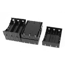 5 pçs plástico preto 3x3.7v 18650 baterias 6 pinos bateria titular caso recipiente da bateria organizador 2024 - compre barato