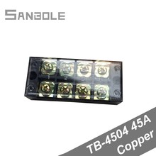 Terminal Block TBC-4504/TB-4504 Fixed Type 45A 600V 4 Position 4P 0.5-4mm2 Connection Electrical Copper 2024 - buy cheap
