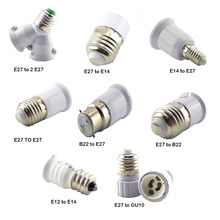 Adaptador de CA E27 a E14 a E12 GU10 B22 para Base de bombillas de luz LED, convertidor de bombilla ignífuga, soporte de calidad para conversión de lámpara 2024 - compra barato