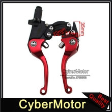 Red Folding Brake Clutch Handle Lever For Motorcycle Pit Dirt Trail Bike MX Motocross 50cc 70cc 90 110cc 125cc 140cc 150cc 160cc 2024 - buy cheap