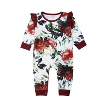 Citgeett Spring Cute Toddler Infant Baby Girl Flower Romper Long Sleeves Jumpsuit Outfits Autumn Clothes 2024 - buy cheap