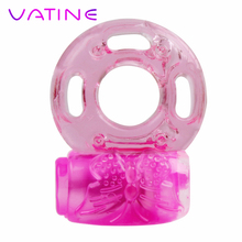 VATINE Hot Selling Silicone Sex Vibrating Ring Vibrator Sex Toy Delay Premature Ejaculation Lock Adult Product 2024 - buy cheap