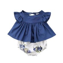 Toddler Infant Baby Girls Tops Dress+ Floral Shorts Pants Outfits Clothes 0-24 Months 2024 - buy cheap