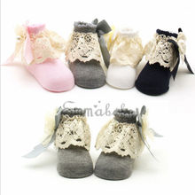2021 Newborn Infant Baby Lace Socks Cute Girls Tiny Toddler Spanish Knitted Cotton Blend Ankle Socks Autumn Fashion New Sale 2024 - buy cheap