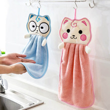 Hand Face Wipe Towel Hand Towel Bathroom Accessories Soft Cute Cartoon Washcloths Handkerchief Terylene Dishcloths 2024 - buy cheap