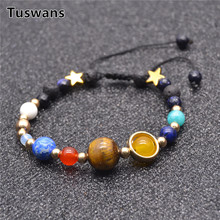 Galaxy the Eight Planets Solar System Guardian Star Natural Stone Beads bracelets for Women Men chakra lava stone bracelet Gifts 2024 - buy cheap