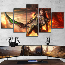 5 Piece Classic Game WOW Warcraft DOTA 2 Painting Poster Decorative Mural Art Room Wall Decor Canvas Painting Wholesale 2024 - buy cheap