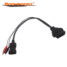 Adaptador de conector de OBD-II para coche, Cable de diagnóstico obd para fiat, 3 pines, compatible con Fiat/Alfa/Lancia, 16 Pines, OBDII OBD2 2024 - compra barato