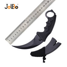 JelBo Black Karambit Hunting Fixed Knife Blade CS GO Counter Strike Tactical Claw Knife for Camping Tactical Survival Hand Tool 2024 - buy cheap