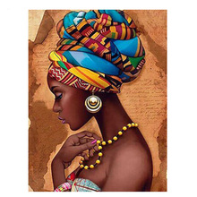 5D полноформатная/круглая алмазная живопись «фэнтезийные африканские женщины», мозаика, алмазная вышивка, стразы, портретные алмазные картины 2024 - купить недорого