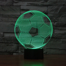 Football Style Colorful Night Light Energy Saving Gradual Decoration Gift 3d Led Lamp Novelty Led Usb Kids Lamp 2024 - buy cheap