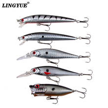 LINGYUE Fishing Lures Set Mixed 5pcs/Lot Artificial Hard Baits Mix 5 Varisized Models Fishing Tackle Minnow Lure and Popper Bait 2024 - buy cheap