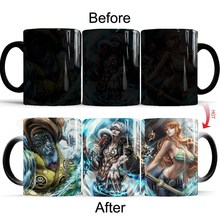 One Piece Mugs The Straw Hat Pirates Member Figure mugs changed color magic coffee mug best gift for your boy friends drop ship 2024 - buy cheap