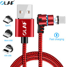 OLAF Magnetic Charging Cable for iPhone XR XS MAX X 8 7 6 Plus Samsung Mobile Phone Magnet Charger Micro USB Cable Type C Wire 2024 - buy cheap