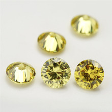 10pcs/lot 4.0~20mm Round Shape Loose CZ Stone Olive Yellow Color AAAAA Cubic zirconia Synthetic Gems For Jewelry DIY Stone 2024 - buy cheap