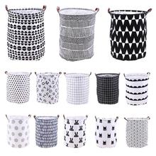 Folding Laundry Basket Round Storage Bin Bag Clothes Kids Toy Organizer Basket Bucket Home Organizer Large Capacity 2024 - buy cheap