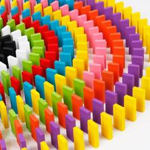 120pcs/set Children Color Sort Rainbow Wood Domino Blocks Jigsaw Early Montessori Dominoes Games Educational Toys Children Gift 2024 - buy cheap