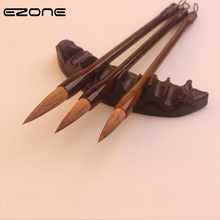 EZONE Wooden Writing Brush For Watercolor Ink Painting Chinese Calligraphy Practice Weasek Wolf Hair Brush Regular Script Supply 2024 - buy cheap