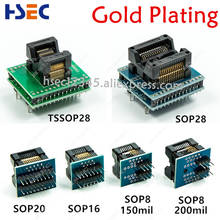 6pcs TSSOP28 tssop8 ssop28 SOP28-DIP28 SOP20/16 / SOP8 to DIP8 adapter 150mil 200mil socket for tl866 RT809H programmer 2024 - buy cheap