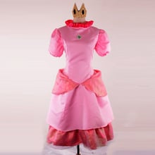 Pink Peach Princess Cosplay Costumes Sweet Girl Role Playing Dress Halloween Costume Super Mario Brothers Cosplay Fancy Dress 2024 - buy cheap