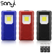 Sanyi mini lanterna portátil, iluminação por clipe magnético, bateria aaa para caça, 3800lm, luz de acampamento, lanterna led 2024 - compre barato